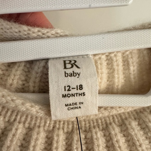 Banana Republic Cashmere Baby Cream Knit Sweater / 12-18 months - Picture 3 of 4